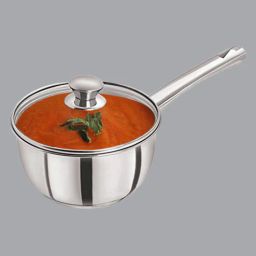 pristine Silver 1.2 Ltrs Tri Ply Induction Base Stainless Steel Sauce Pan With Glass Lid-picture-29