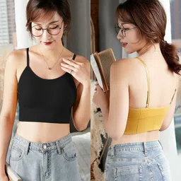 ruhirimi Women Cami Bra Lightly Padded Bra-picture-26