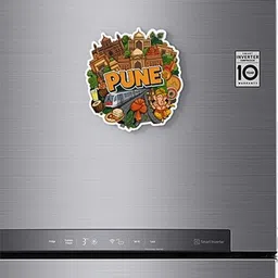 gifteeng Pune 4mm Thick, Stylish Magnet for Fridge, Wardrobe & Metal Surfaces Fridge Magnet Pack of 1 image 3