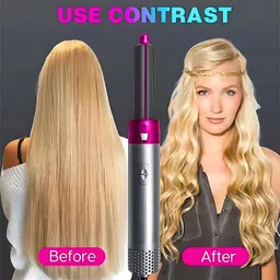 elevea Combo 5-in-1 Hot Air Hair Dryer & 8-In-1 Long Range Beam Multifunctional Torch 24 hrs Torch Emergency Light image 3