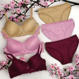 mybrabox Pack of 3 Women Full Coverage Heavily Padded Bra image 1