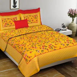 cosito 144 TC Cotton Double Jaipuri Prints Flat Bedsheet-picture-26