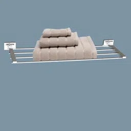 evanex Taurus Chrome Wall Mounted Towel Rack | Space Saving Towel Holder | 24 inch 4 Bar Towel Rod image 3