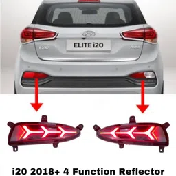 rohaneshop Hyundai i20 (2018+) 4 Function Reflector with Indicator,Reverse Light Type - 4 Car Reflector Light-picture-12