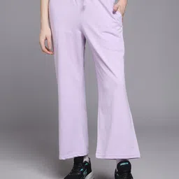 mkh Women Solid Purple Track Pants image 1