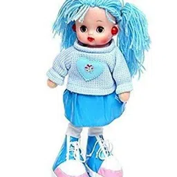 basics 21 Cute & Soft Wool Doll Toy with Light & Music for Girls (Multicolor)-picture-16