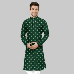 cellux Men Printed Cotton Blend Straight Kurta-picture-26