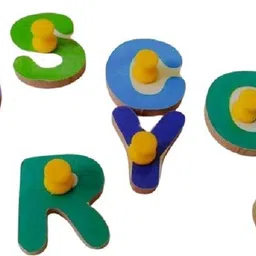 ashmi Wooden Multicolor Alphabet Capital Letter with Picture for Learning & Educational Gift for Kids image 3