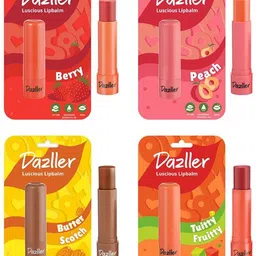 dazller Luscious LipBonanza Lipbalms,GlossyTint, Soothes&Nourishes with NaturalExtracts- Peach, Berry, Butter Scotch, Tuitty Fruitty-picture-24