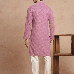 swagg india Men Embellished Viscose Rayon Straight Kurta image 2