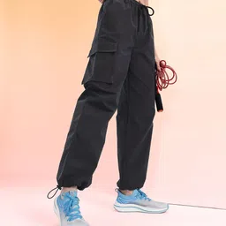 hrx by hrithik roshan Women Solid Grey Track Pants-picture-34