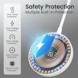 Portronics Quikk 15W Magnetic Wireless Charging Pad,Qi2 Certified, Type C input,For iPhone Charging Pad image 3