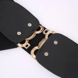 killfe Women Casual Black Fabric Belt image 4