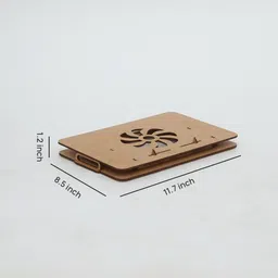 shribalajiarts Engineering Wood Multipurpose Foldable Laptop Table In Natural Finish image 2