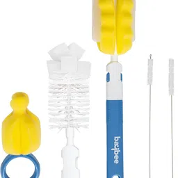 baybee 2 n 1 Nylon Bristles Baby Feeding Bottles & Nipple Cleaning Brush Easy Grip 360°-picture-15