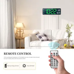 foscadit Digital 12 cm X 38 cm Wall Clock image 4