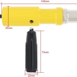 uptodatetools Electric Riveting Gun Adapter with 2.2/2.5/3.2mm Diameter Rivet Head and Handle Wrench for Electric Drill Heavy Duty Slow Hitting Rivet Gun image 4