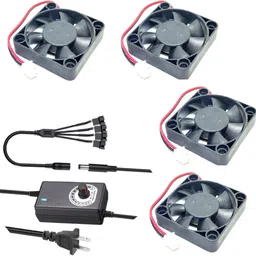 Enormity 4pcs 4010mm 12V DC Brushless Fan With Splitter, Speed Controller- Industrial Fan Fan with Heat Sinks All in one Cooler-picture-16