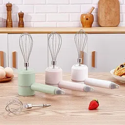 rhobos Wireless Hand Mixer, Rechargeable Handheld 2PC Portable Whisk, Mini High Power Mixer Grinder Coupler image 4