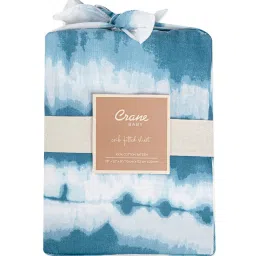crane baby Blue Kids Abstract Cotton Satin Crib Bedsheet image 3