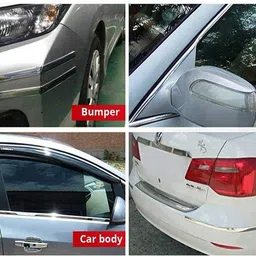 carworld 10mm Side Window Chrome Beading Roll Protector Moulding for All Cars (20Meter) Car Beading Roll For Bumper, Door, Window, Trunk, Window Sill, Grill and Garnish Cover, Boot Lid, Hood image 3