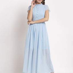 aayu Women Bodycon Light Blue Maxi/Full Length Dress-picture-27