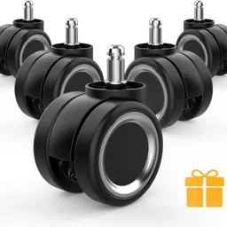 k25 Heavy Duty Caster Black Ring Pin Wheels for Rolling Computer Chairs Wheel Appliance Furniture Caster image 1