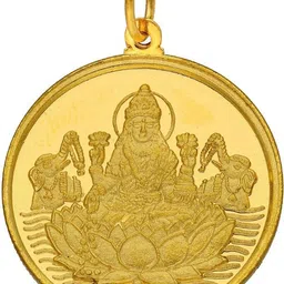 Sri Jagdamba Pearls Lakshmi Coin cum Pendant 22kt Yellow Gold Pendant image 1