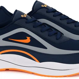 partner Men PU Dark Blue Sneakers | Lightweight Casual Sports Shoes | Air Sole Grip Sneakers For Men image 4