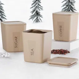 dihok Plastic Tea Coffee & Sugar Container - 600 ml-picture-42