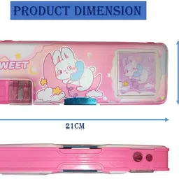 aswath Magnetic Pencil Box Rabit Art Plastic Pencil Box image 4