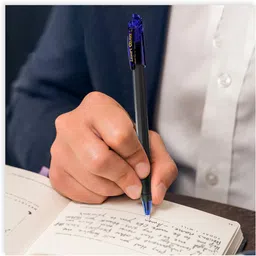 luxor schneider Gelaxy (3Blue + 1Black)| Refillable| 0.7 mm tip| German Technology Gel Pen image 2