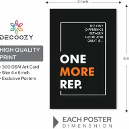 decoozy 4×6 Inch Motivational Poster for Home Office Decor | Premium 300 GSM Art Card | Inspirational Quote Print for Study Table, Gym, Workspace & Daily Positive Mindset Photographic Paper image 5