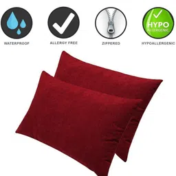 Plain Cotton Filled Zipper Standard Size Pillow Protector-image-72