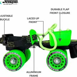 jaspo Gripper Adjustable Senior Roller Skates (Suitable for Age Group 6 to 14 Years) Quad Roller Skates - Size 6 UK image 3