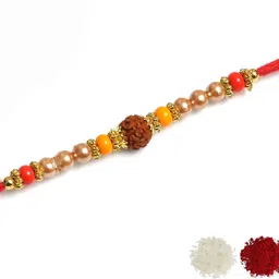 a r Bhaiya Bhabhi AR25RR1139 Mauli Thread Rakhi Set image 2