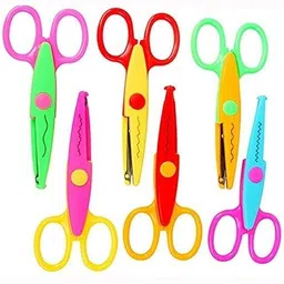knafs 6 Pieces Art and Craft Zig zag Paper Shaper Scissor Set- 1606-6 Scissors image 3