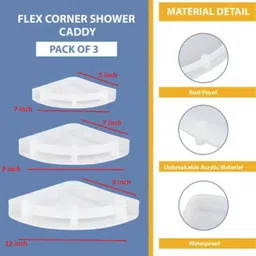 appgen Unbreakable (Size :- 5X7" inches, 7X9" inches, 9X12" inche) Acrylic Wall Shelf image 4