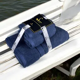 senses Cotton 550 GSM Bath, Face, Hand Towel Set image 1