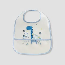 juniors by babyshop Dinosaur Print Bib with Snap Button Closure - Set of 2 image 2