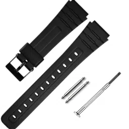Bharasoft WATCH STRAP FOR CASIO F-91W F-91WG,F-91WM,F-94WA,F-93W,F-105W,F-106W,F-28W& ETC. 18 mm Resin Watch Strap image 1