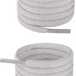 Vinylzone 2-Pair Light Grey Round/Owel Shoe laces for Men/Women/Girls Shoe Lace-image-25