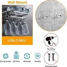 spivora Nail Free Wall Hook Screw Adhesive Non-Trace No Drilling Bathroom Hook 13 image 4