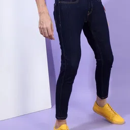 highlander Men Tapered Fit Mid Rise Blue Jeans image 5