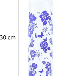 anerideals Flower Printed Black Water Bottle for Fridge, for Home, Office, Gym & School Boy 1000 ml Bottle image 3