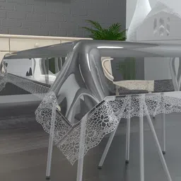 monkdecor PVC 4 Seater Solid Table Cover image 2