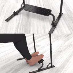 table magic XL Pro Golden Teak Multipurpose All-in-One Laptop Engineered Wood Computer Desk image 2