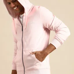 united colors of benetton Men Full Sleeve Solid Hooded Sweatshirt image 3