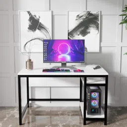 riyan luxiwood Carter Workstation In White Finish image 1