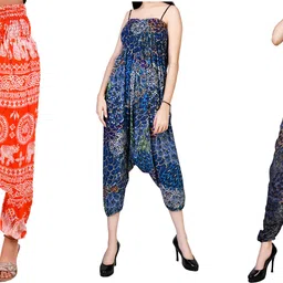 fusfus Printed Rayon, Cotton Women Harem Pants-picture-35